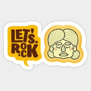 lets rock Sticker